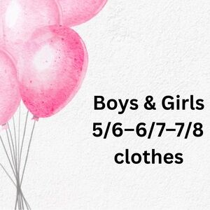Boys & Girls 5/6 6/7 7/8 clothes